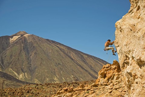 Climber at the Piedras Amarillas