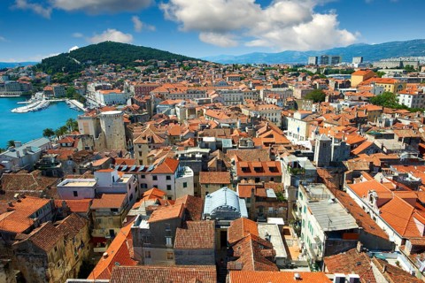Roof top view of Split