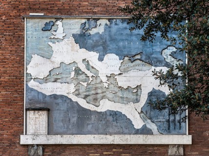 Panel with historical map