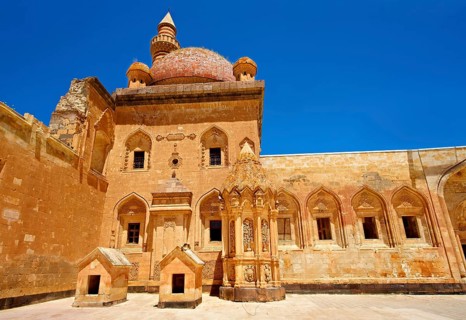 Courtyard of the semi-ruinded Ishak Pasha Palace