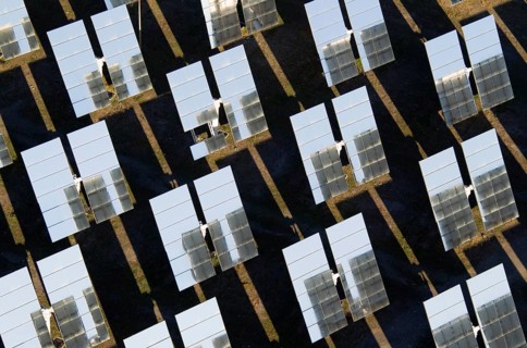 Rows of solar panels
