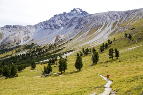 Hiker in Val Minger