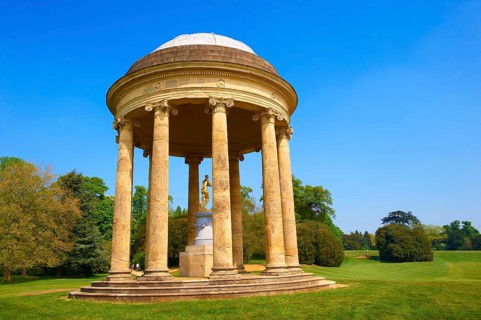 The rotunda of Venus in the English landscape gardens of Stowe
