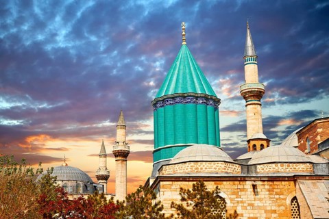 Green dome of the mausoleum