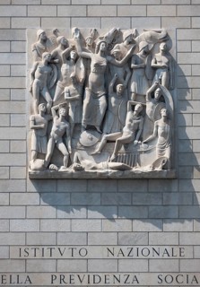 Relief encompassing the fascist ideology