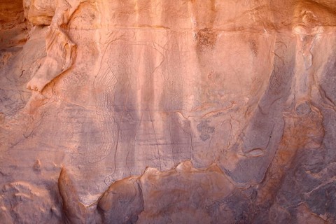 Rock engraving of an Elephant