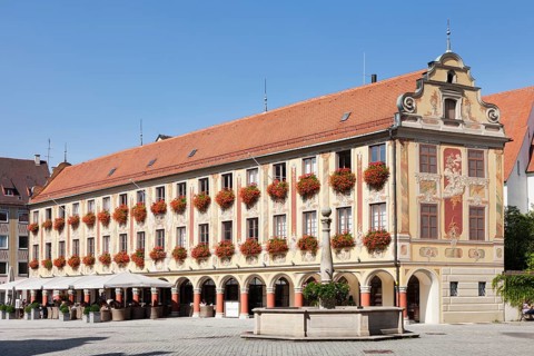 Steuerhaus on the market square of Memmingen