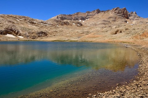 Buyuk Lake or Big Lake below Mt Kizilkaya