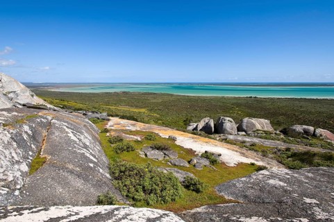 View from rocky outcrop over Langebaan lagoon