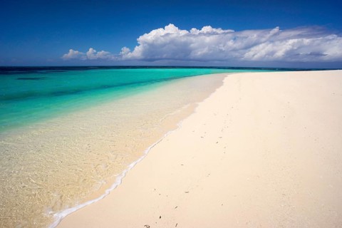 Secluded sandy beach