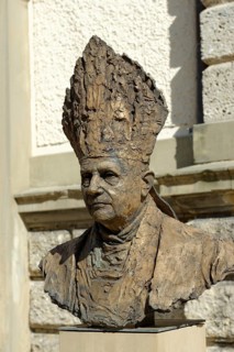 Bronze bust of Pope Benedict XVI
