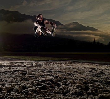 Athlete at the long jump