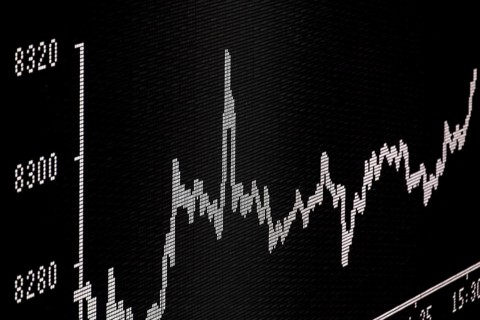 Trading board of the DAX on the trading floor of the Frankfurt Stock Exchange