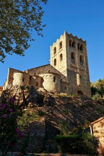 First Romanesque or Lombard Romanesque style Abbey of Saint Martin-du-Canigou