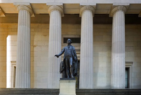 George Washington Monument in front of Federal Hall