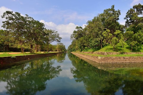 Moat around the grounds of the Lion Rock