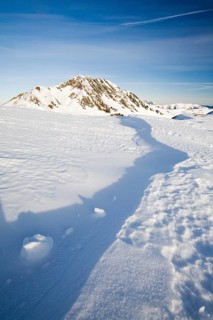 Wind pressed snow pack