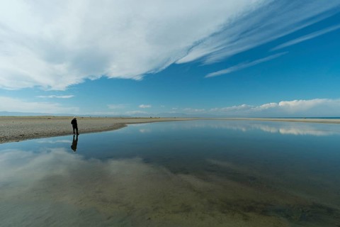 On the south bank of the Uvs Nuur salt lake