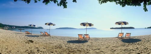 Parasols on the beach