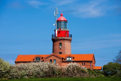 Bastorf lighthouse in spring