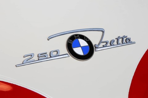 Lettering on a car with logo