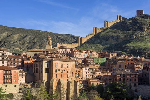 Historic centre with a part of the city walls of Albarracin