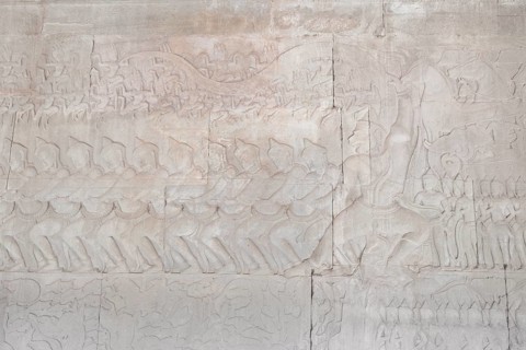 Bas-relief depicting The Churning of the Ocean of Milk