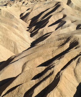 Eroded badlands in the Gower Gulch seen from Zabriskie Point