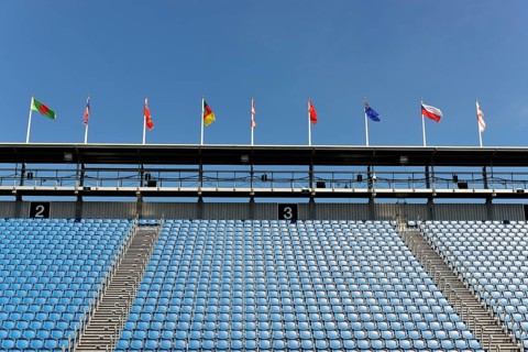 Empty grandstand