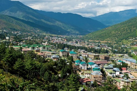View over the capital city of Thimphu