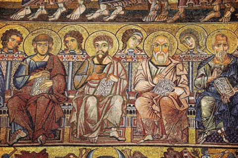 Medieval mosaics on the ceiling of the Baptistry of Florence Cathedral