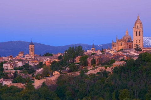 Cityscape with Segovia Cathedral