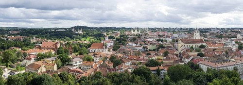 View from the Gediminas Tower of Vilnius