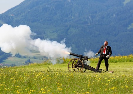 Gun salute at Corpus Christi