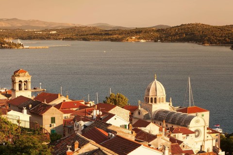 View of the town with the Cathedral of St. James