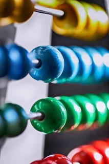 Abacus with colourful beads