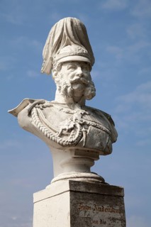 Bust of Emperor Wilhelm I. at the harbour