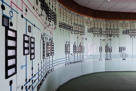 Old disused control room in the Transmission Control Center