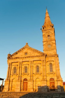 Royal chapel in the former Royal Palace Rova of Antananarivo in the evening light
