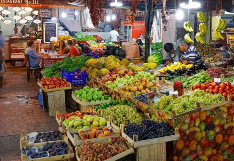 Market stall with fruit