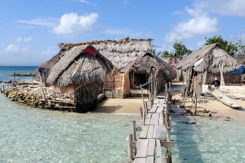 Huts on the beach