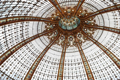 Detail of the dome of the Galeries Lafayette department store