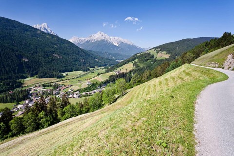 Village of Winnebach in Alta Pusteria on the border to Austria