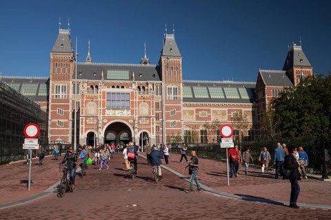 Rijksmuseum museum on Museumplein square