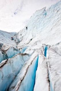 Ice climbers at the Worthington Glacier