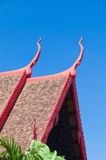 Detail of the multi-tiered roof of the National Museum building