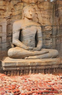 Buddha in lotus position