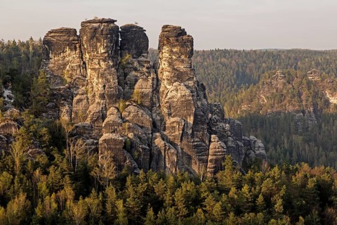 Bastei with the rock formation Kleine Gans
