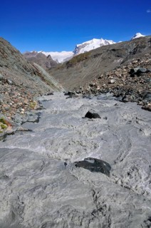 Mountain stream on the foothills of the Matterhorn