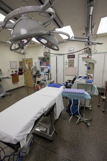 An operating room ready for an operation at Karmanos Cancer Institute